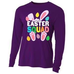 Cute Colorful Easter Squad Easter Bunny Rabbit Eggs Cooling Performance Long Sleeve Crew