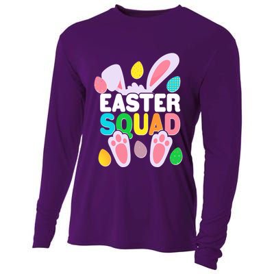 Cute Colorful Easter Squad Easter Bunny Rabbit Eggs Cooling Performance Long Sleeve Crew