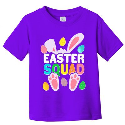 Cute Colorful Easter Squad Easter Bunny Rabbit Eggs Toddler T-Shirt