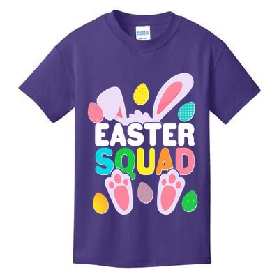 Cute Colorful Easter Squad Easter Bunny Rabbit Eggs Kids T-Shirt
