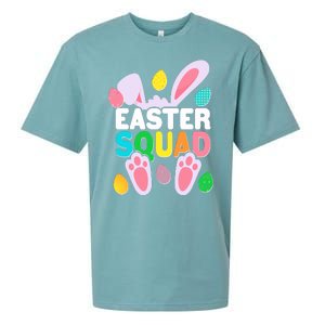 Cute Colorful Easter Squad Easter Bunny Rabbit Eggs Sueded Cloud Jersey T-Shirt