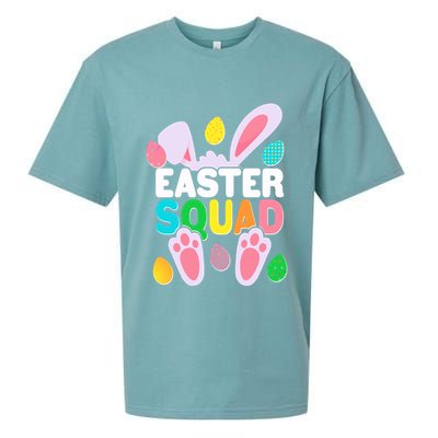 Cute Colorful Easter Squad Easter Bunny Rabbit Eggs Sueded Cloud Jersey T-Shirt