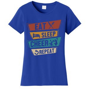 Cheerleading Cheer Eat Sleep Cheer Repeat Cheerleader Gift Women's T-Shirt