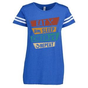 Cheerleading Cheer Eat Sleep Cheer Repeat Cheerleader Gift Enza Ladies Jersey Football T-Shirt