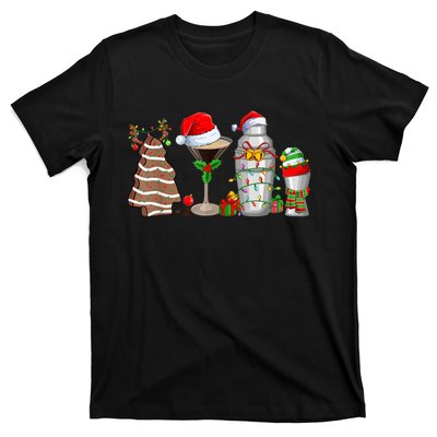 Christmas Cocktail Espresso Martini Drinking Party Bartender T-Shirt