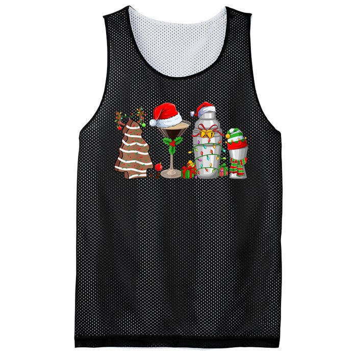 Christmas Cocktail Espresso Martini Drinking Party Bartender Mesh Reversible Basketball Jersey Tank