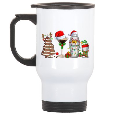 Christmas Cocktail Espresso Martini Drinking Party Bartender Stainless Steel Travel Mug