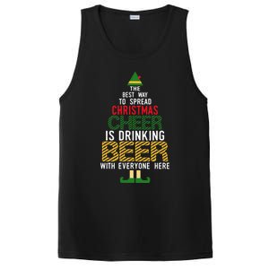 Christmas Cheer Elf | Funny Naughty Santa Elf Beer Sweater PosiCharge Competitor Tank