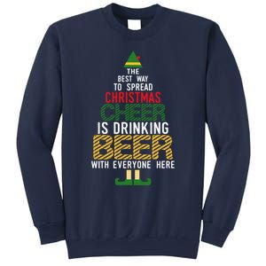 Christmas Cheer Elf | Funny Naughty Santa Elf Beer Sweater Sweatshirt