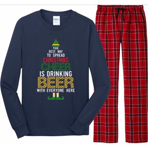 Christmas Cheer Elf | Funny Naughty Santa Elf Beer Sweater Long Sleeve Pajama Set