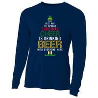 Christmas Cheer Elf | Funny Naughty Santa Elf Beer Sweater Cooling Performance Long Sleeve Crew