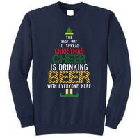 Christmas Cheer Elf | Funny Naughty Santa Elf Beer Sweater Tall Sweatshirt