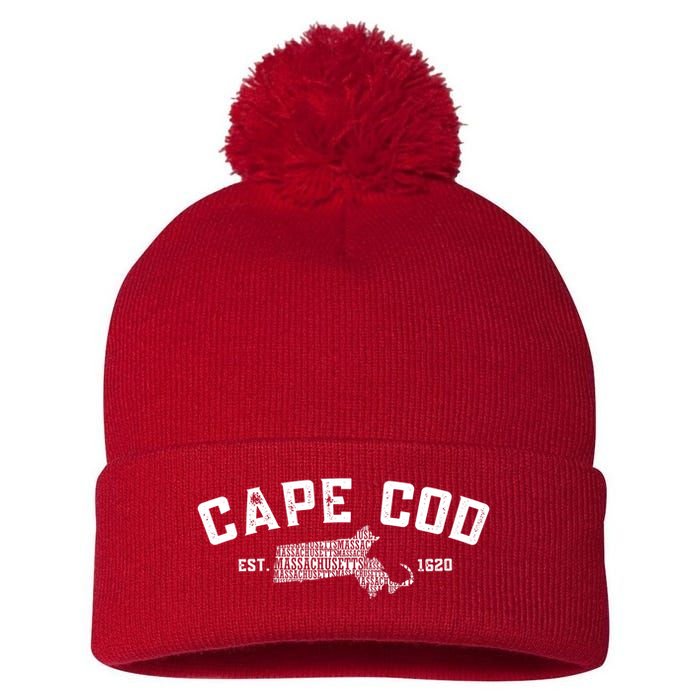 Cape Cod Est 1620 Pom Pom 12in Knit Beanie