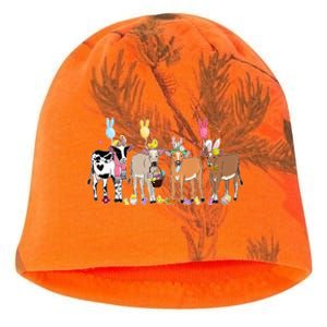 Cute Cow Easter Day Farm Animals Easter Eggs Bunny Kati - Camo Knit Beanie