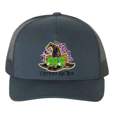 CET certified EKG technician boo crew spooky Halloween witch Yupoong Adult 5-Panel Trucker Hat