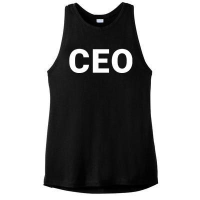 Ceo Chief Executive Officer Highest Ranking Executive Management Of Organization Ladies PosiCharge Tri-Blend Wicking Tank