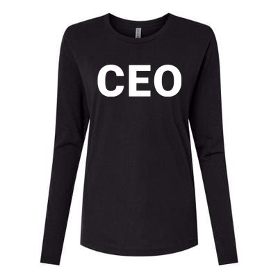 Ceo Chief Executive Officer Highest Ranking Executive Management Of Organization Womens Cotton Relaxed Long Sleeve T-Shirt