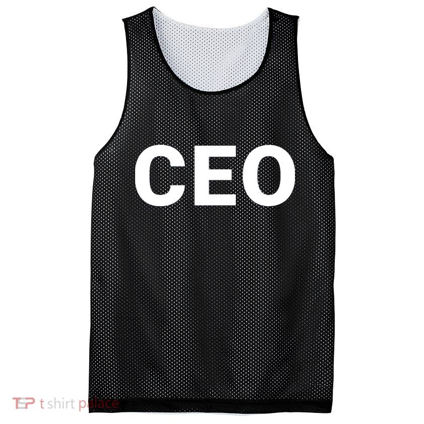 Ceo Chief Executive Officer Highest Ranking Executive Management Of Organization Mesh Reversible Basketball Jersey Tank