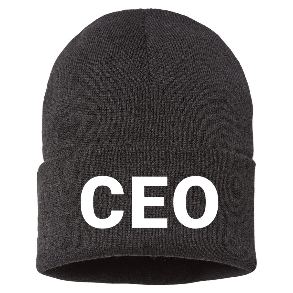 Ceo Chief Executive Officer Highest Ranking Executive Management Of Organization Sustainable Knit Beanie