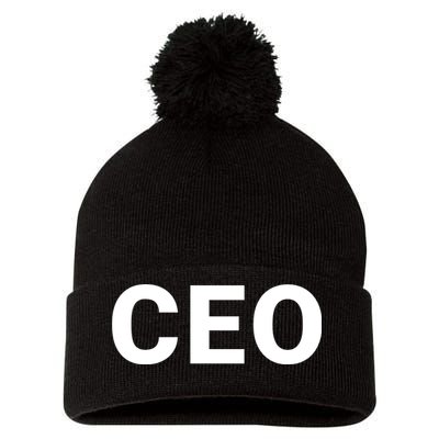 Ceo Chief Executive Officer Highest Ranking Executive Management Of Organization Pom Pom 12in Knit Beanie