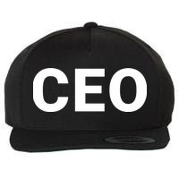 Ceo Chief Executive Officer Highest Ranking Executive Management Of Organization Wool Snapback Cap