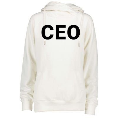 Ceo Chief Executive Officer Highest Ranking Executive Management Of Organization Womens Funnel Neck Pullover Hood