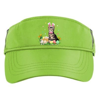 Cute Cat Easter Day Bunny Eggs Costume Gifts Womens Adult Drive Performance Visor