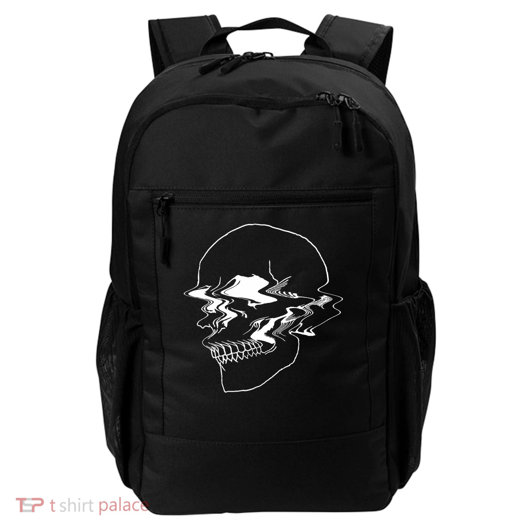 Creepy Cool Egirl Eboy Pastel Goth Vaporwave Glitch Skull Daily Commute Backpack