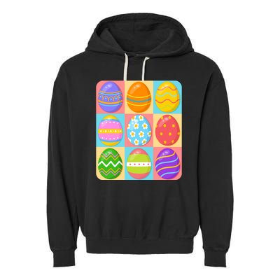 Cute Colorful Easter Egg Pop Art Garment-Dyed Fleece Hoodie