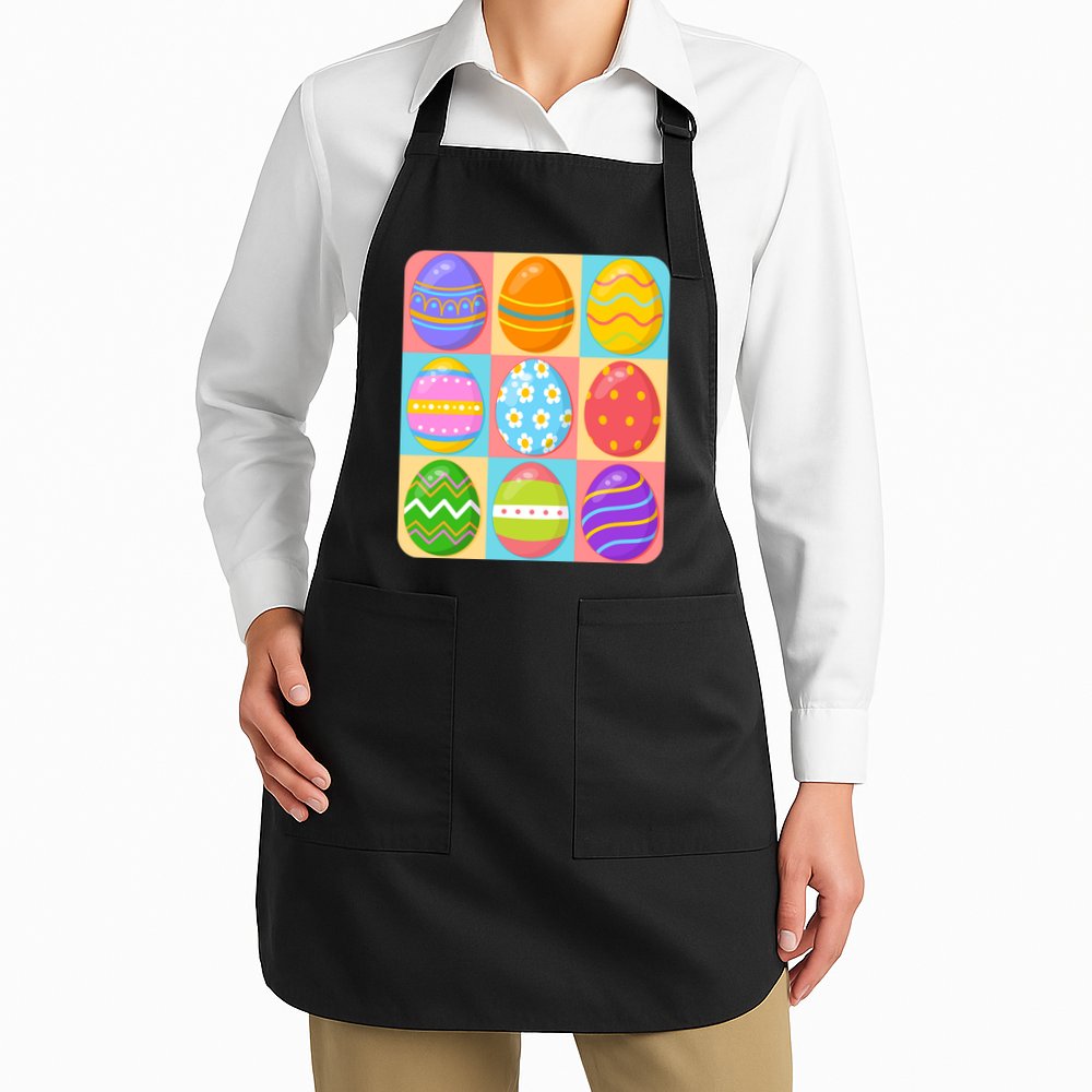 Cute Colorful Easter Egg Pop Art Apron