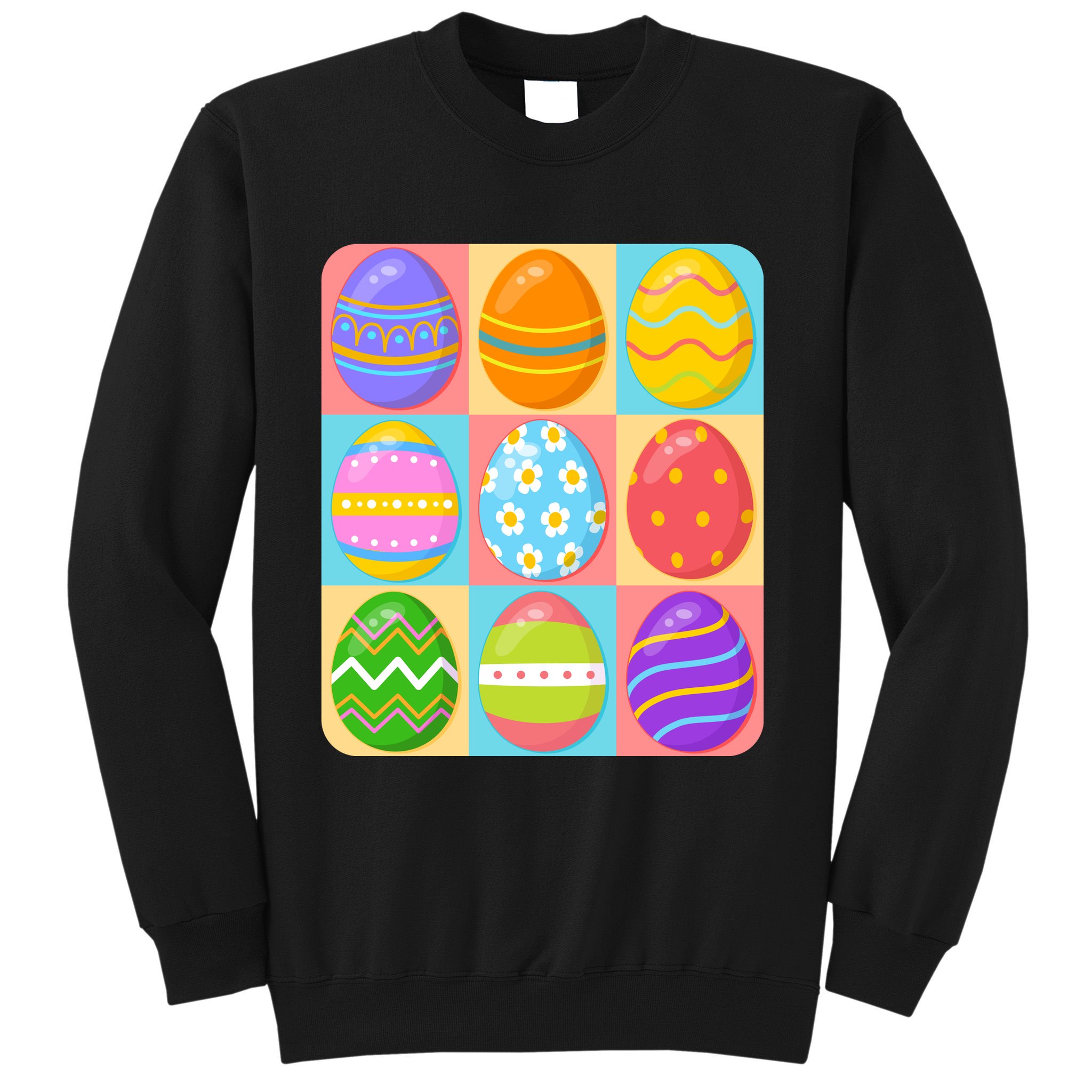 Cute Colorful Easter Egg Pop Art Sweatshirt