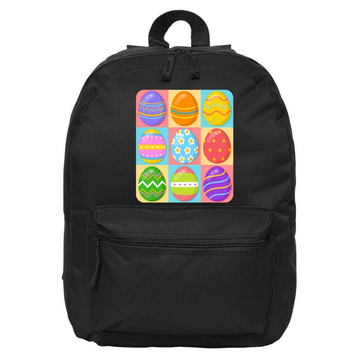 Cute Colorful Easter Egg Pop Art 16 in Basic Backpack