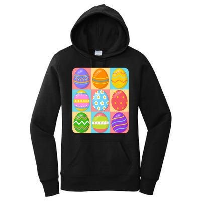 Cute Colorful Easter Egg Pop Art Women's Pullover Hoodie