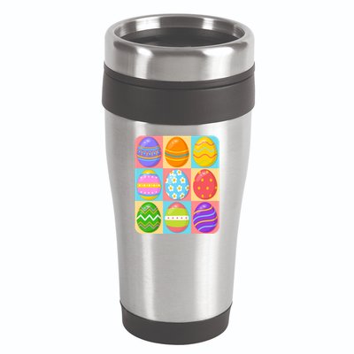 Cute Colorful Easter Egg Pop Art 16oz Travel Tumbler