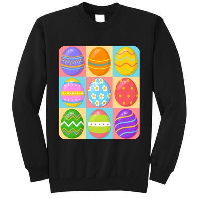 Cute Colorful Easter Egg Pop Art Tall Sweatshirt