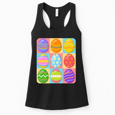 Cute Colorful Easter Egg Pop Art Womens Tank Top