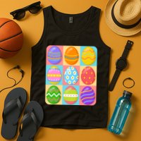 Cute Colorful Easter Egg Pop Art Tank Top