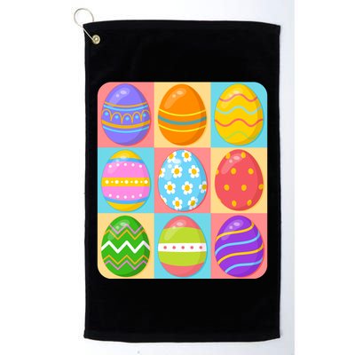 Cute Colorful Easter Egg Pop Art Golf Towel