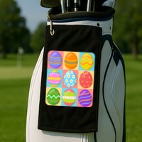 Cute Colorful Easter Egg Pop Art Golf Towel