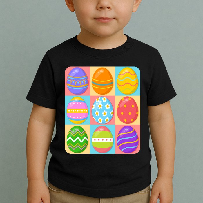 Cute Colorful Easter Egg Pop Art Toddler T-Shirt