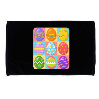 Cute Colorful Easter Egg Pop Art Microfiber Hand Towel
