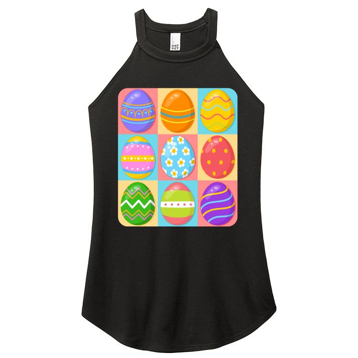 Cute Colorful Easter Egg Pop Art Women's Perfect Tri Rocker Tank