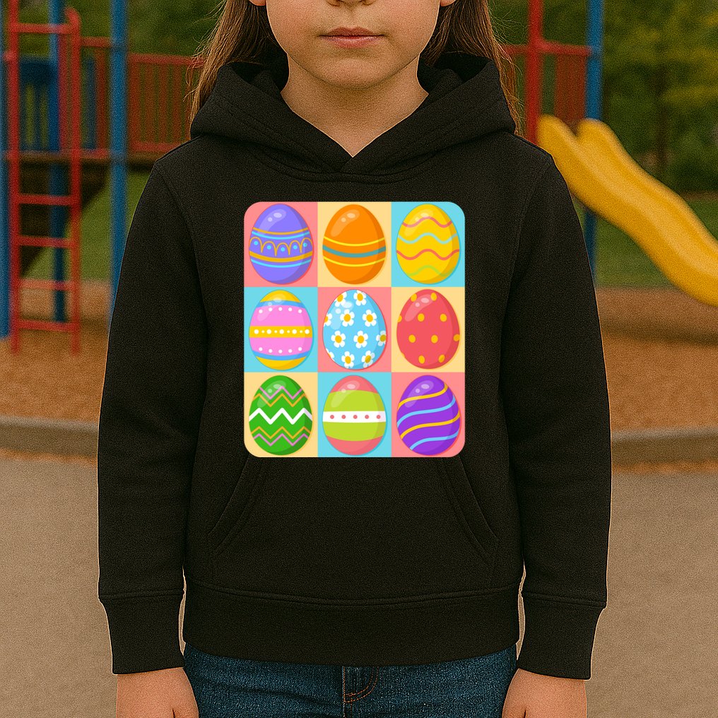 Cute Colorful Easter Egg Pop Art Kids Hoodie