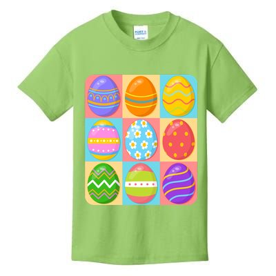Cute Colorful Easter Egg Pop Art Kids T-Shirt