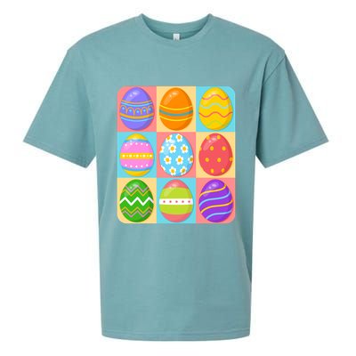 Cute Colorful Easter Egg Pop Art Sueded Cloud Jersey T-Shirt