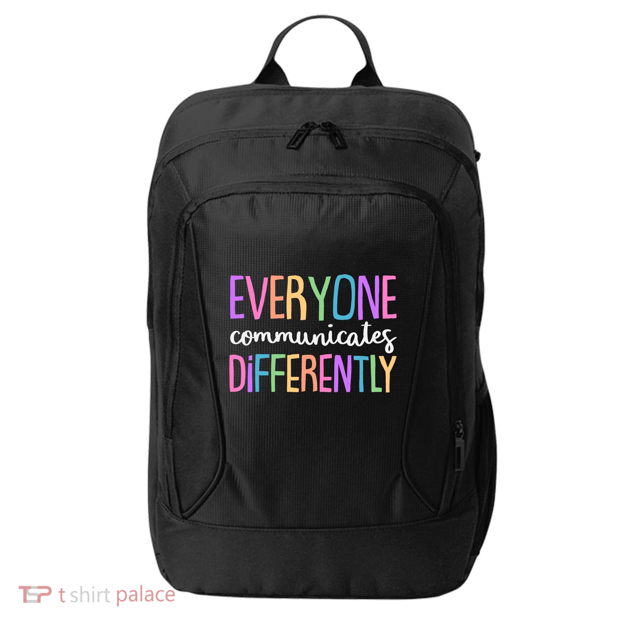 Colorful Cute Everyone Communicates Differently City Backpack