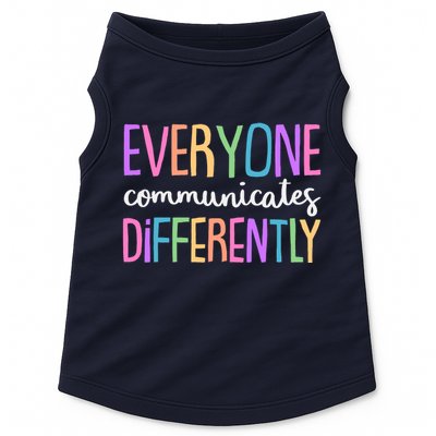 Colorful Cute Everyone Communicates Differently Doggie Tank