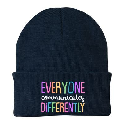 Colorful Cute Everyone Communicates Differently Beanie
