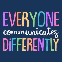 Colorful Cute Everyone Communicates Differently Full Zip Hoodie