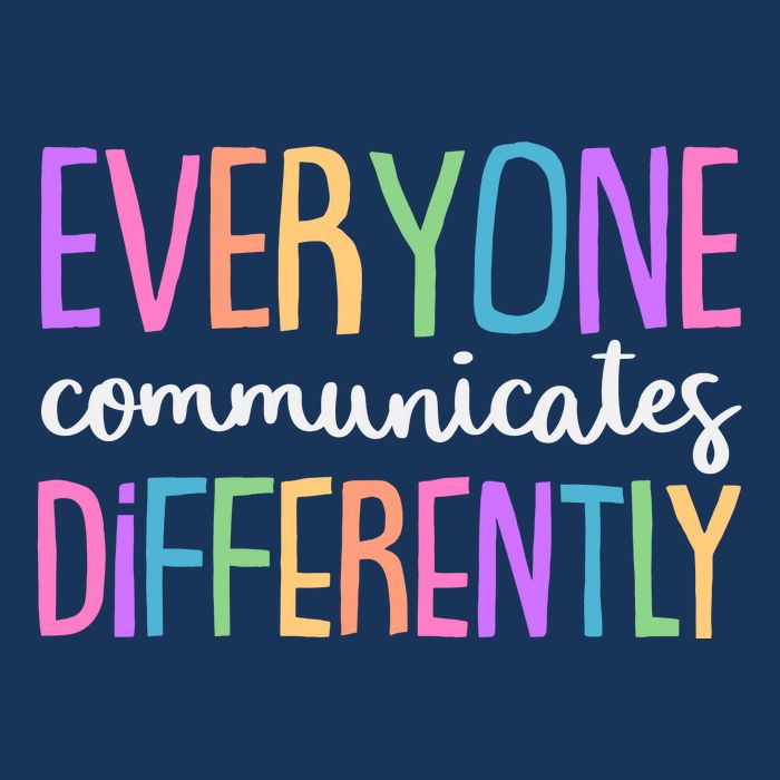 Colorful Cute Everyone Communicates Differently Full Zip Hoodie